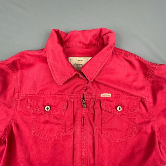 Vintage Womens Lauren Ralph Lauren Red Utility Jacket | Size L - Picture 4 of 9